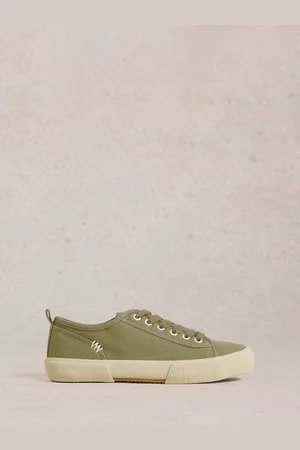 White Stuff Pippa Canvas Lace Up Trainers