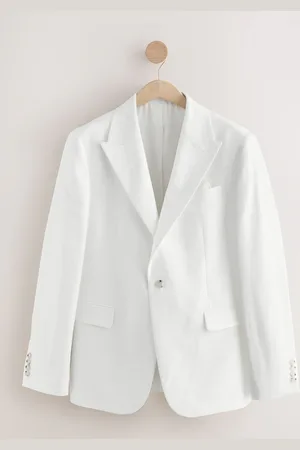 Next Slim Fit Hør Blend Jakkesæt Jakke36l