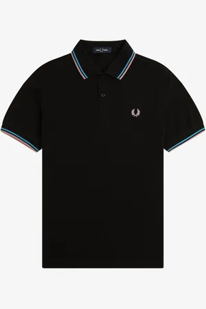Fred Perry Poloskjorte med dobbelt stribe på kraveMiddel