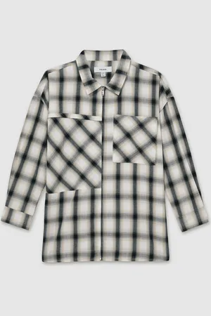 Reiss Ulla 100% Cotton Oversized Check Shirt10 - 11 år (140 - 146cm)