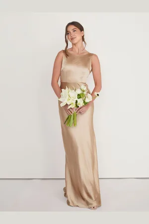 Six Stories Cowl Back Satin Bridesmaid Dress38