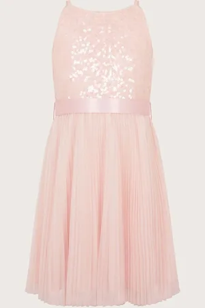 Monsoon Keita Embellished Plisse Dress12 - 13 år (152 - 158cm)