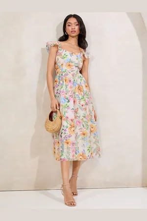 Lipsy London Sleeveless Square Neck Midi Dress44