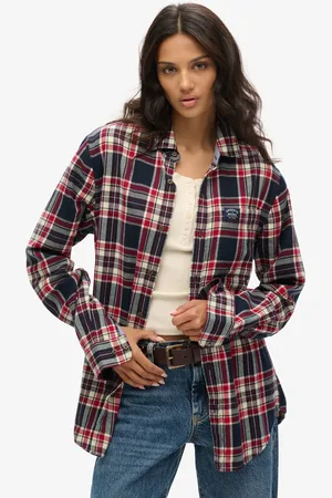 Superdry Oversized Langærmet Lumberjack 100% Økologisk Bomuld Skjorter38-40