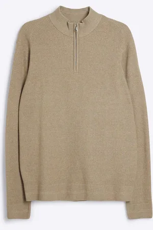 River Island Waffle Quarter Zip JumperM