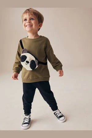 Next Utility Bumbag rund hals 100% bomulds sweatshirt og joggersæt (3mdr.-7år)12 - 18 måneder (80 - 86cm)