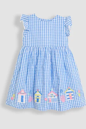 JoJo Maman Bébé Appliqué Ternet Summer Kjole6 - 7 år (116 - 122cm)