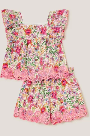 Monsoon Floral Broderie Top and Shorts Set152158cm