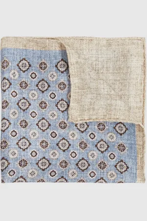 Reiss Giotte Silk Medallion-Print Pocket Squareonesize