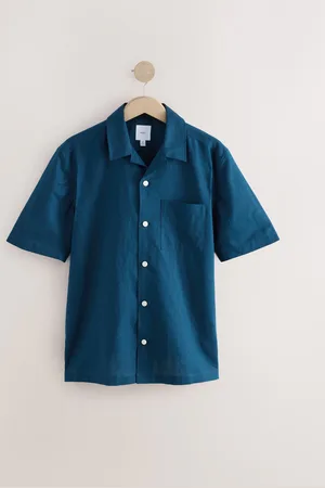 Next Cotton Linen Blend Short Sleeve Shirtxlarge