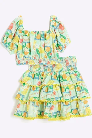 River Island Girls Lemon Rara Skirt Set9 - 10 år (134 - 140cm)