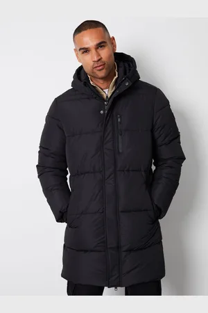 Threadbare Brusefast Med hætte Vandtæt Longline Puffer CoatM