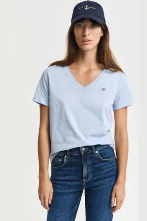 GANT Regular-Fit Shield Short Sleeve V-Neck T-Shirtxsmall