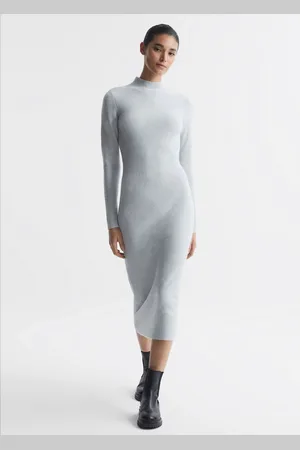Reiss Mara Knitted Bodycon Midi Dressmedium