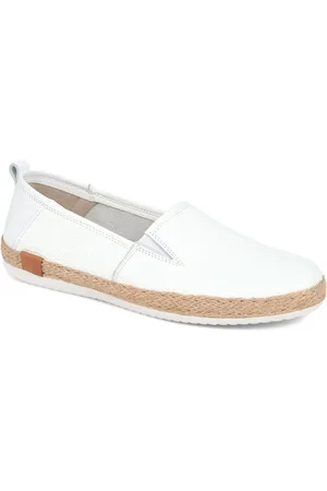 JONES BOOTMAKER Pavers Natural Milan Leather Espadrille Flats