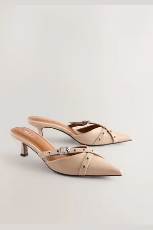 Next Forever Comfort Point Eyelet Kitten Mules