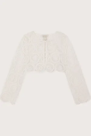 Monsoon Cropped Crochet Cardigan11 - 12 år (146 - 152cm)
