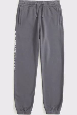 Abercrombie & Fitch Grey Logo Cuffed Joggers17 - 18 år
