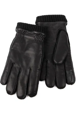 Totes Isotoner Herre Premium Læder Handsker Med Rib Strik Manchet & Fåreskind ForingL-XL