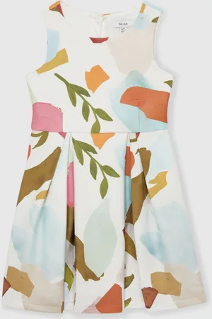 Reiss Kitty Abstrakt Blomster Scuba Kjole152158cm