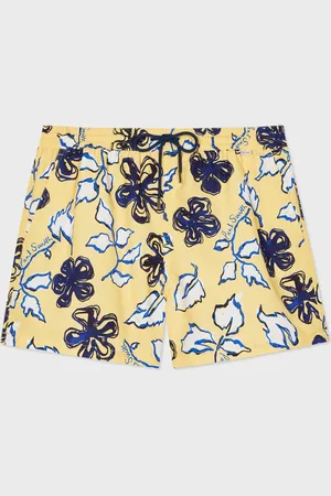 Paul Smith Yellow Printed Swim Shortsmedium