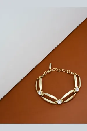 Karen Millen Guld Tone Crystal Ellipse ArmbåndEn