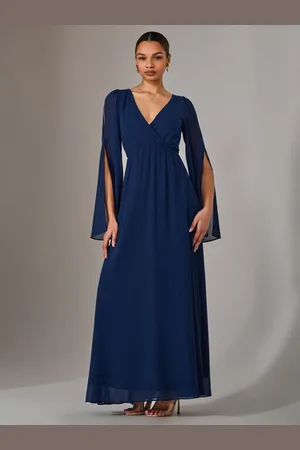 Jolie Moi Chiffon Cap Sleeve Maxi Dress40