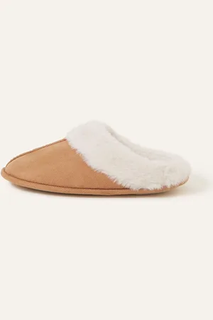 Accessorize Faux Fur Mule SlippersXL