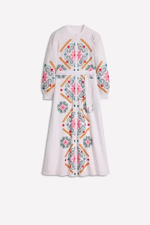 Boden Ruby Linen Blend Shirt Dress46