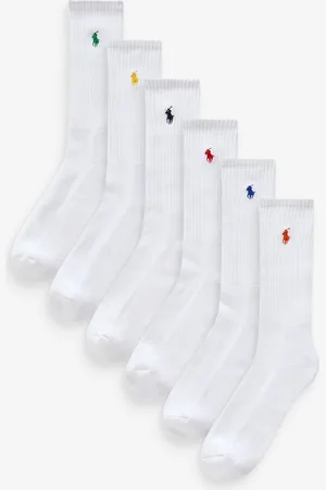 Ralph Lauren Cotton Crew 6-Pack SocksEn