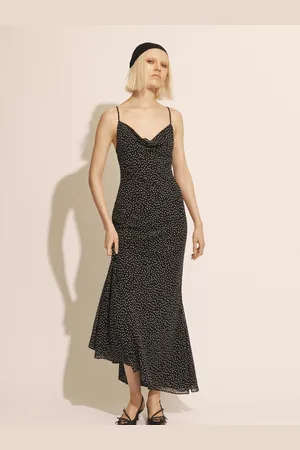 Bardot Monroe Draperet hals Maxikjole34