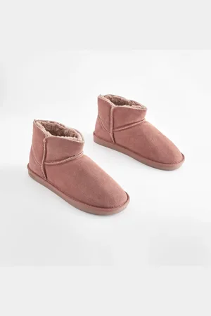 Next Slipper støvler i Ruskind med Imiteret Pelsforing