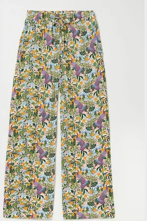 Fat Face FatFace Peacock Linen Blend Pyjama Bottoms38