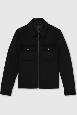 Reiss Peridoe Zip-Through Trucker Jacket With WoolX-Small