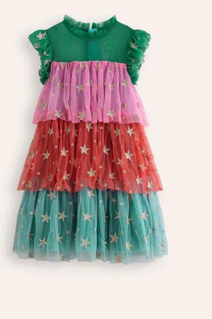 Boden Star Tiered Tulle Christmas Dress4 - 5 år (104 - 110cm)