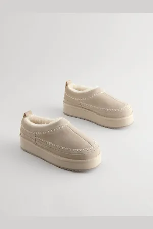 Next Forever Comfort Leather Borg Lined Slip-On Shoes