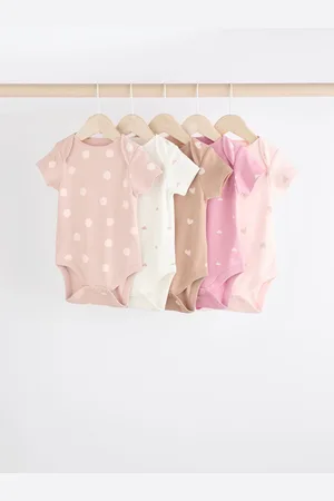 Next Baby Short Sleeve 100% Cotton Bodysuits 5 Pack6 - 9 måneder (68 - 74cm)