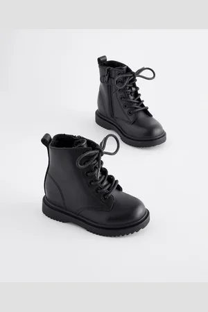 Next Leather Warm Lined Lace-Up Boots