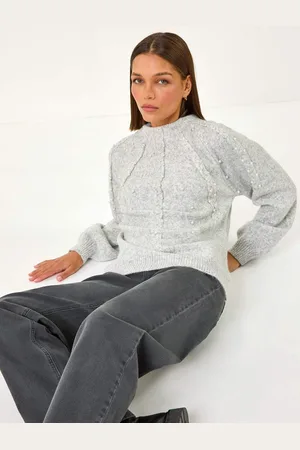 Roman Pearl Embellished Cable Knit Jumper44