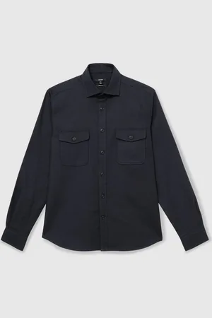 Reiss Whisper Stretch-Cotton Twill Twin-Pocket OvershirtXS