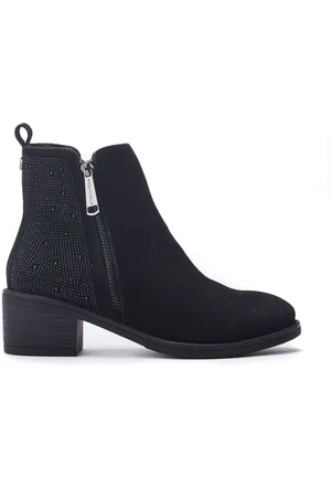 Moda In Pelle Oriane Glitz Back Casual Ankle Black Boots