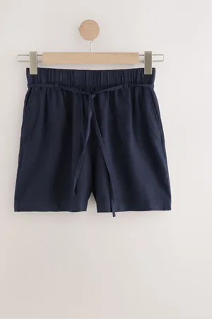 Next Tie Waist Linen Blend Boy Shorts42lille