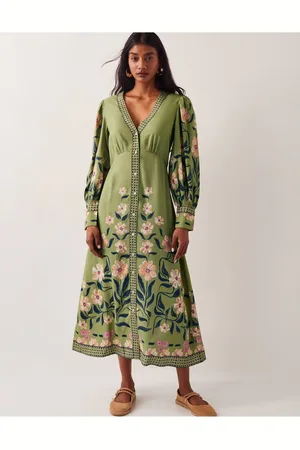 Monsoon Belle Floral Blouson Midi Dress50