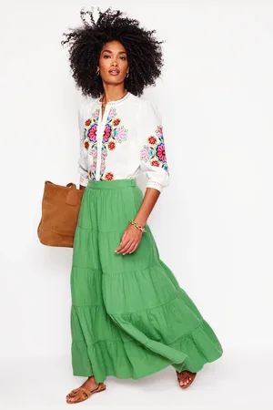 Boden 100% Cotton Nadia Double Cloth Maxi Skirt42