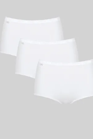 Sloggi Basic+ Maxi White Briefs 3 Pack46