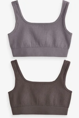 Next Ribbed Bra Tops 2 Pack