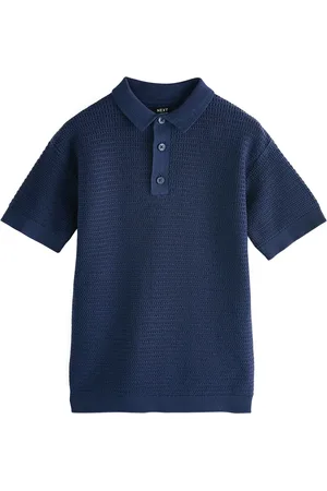 Next 100% Bomuld Textured Kortærmet Knitted Polo-skjorter (3-16år) (3-16år)4 år (104cm)