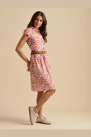 Brakeburn 100% Cotton Spring Vine Knee Length Dress48