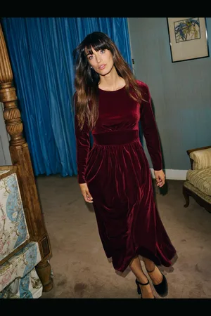 Boden Thea Velvet Jersey Midi Dress46 R