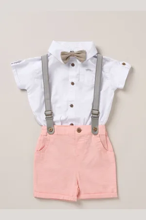 Little Gent Bodysuit Shirt Shorts and Braces Outfit Set8086cm